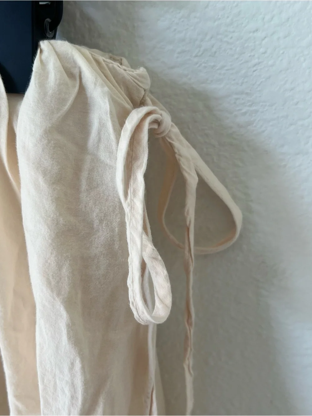 Free People Cream Eyelet Wide-Leg Pants